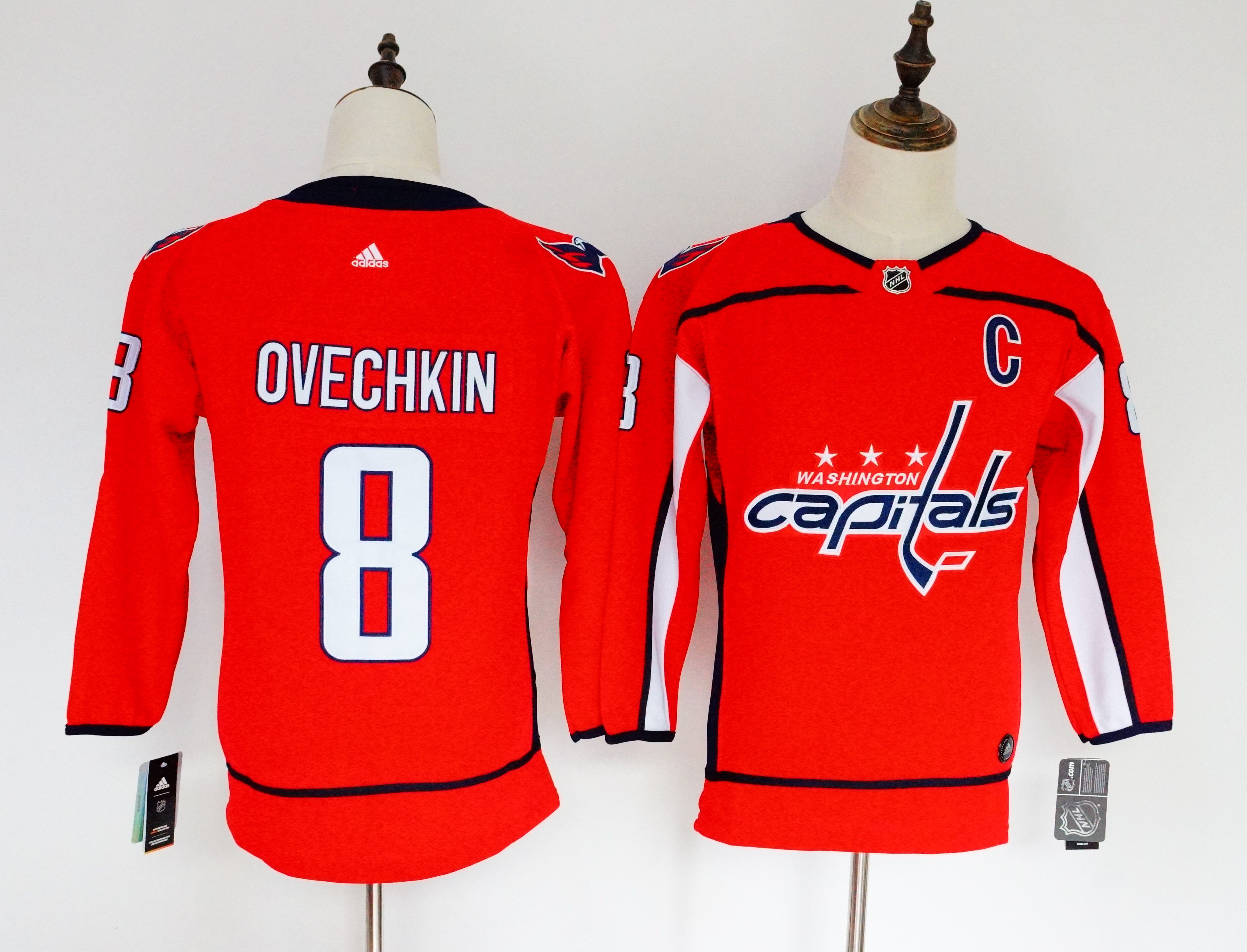 Women Washington Capitals 8 Ovechkin red Hockey Stitched Adidas NHL Jerseys